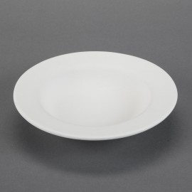 Ceramic Bisque Rimmed Pasta Bowl Ceramic Bisque Rimmed Pasta Bowl