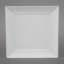 Ceramic Bisque Square Charger - Case of 6 Ceramic Bisque Square Charger - Case of 6
