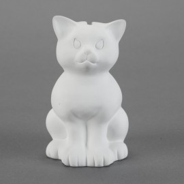Ceramic Bisque Sitting Kitty Bank Ceramic Bisque Sitting Kitty Bank