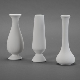 Ceramic Bisque Assorted Bud Vases (Set of 3) Ceramic Bisque Assorted Bud Vases (Set of 3)