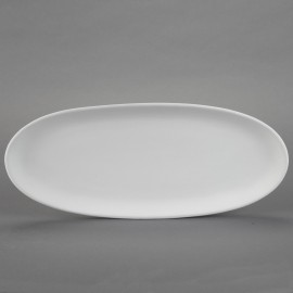 Ceramic Bisque Oval French Bread Plate - Case of 6 Ceramic Bisque Oval French Bread Plate - Case of 6