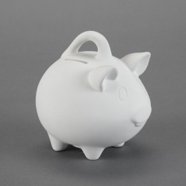Ceramic Bisque Small Piggy Bank w/handle Ceramic Bisque Small Piggy Bank w/handle
