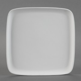 Ceramic Bisque Geometrix Large Square Plate Ceramic Bisque Geometrix Large Square Plate