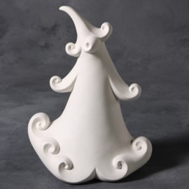 Ceramic Bisque Jolly Christmas Tree - Case of 2 Ceramic Bisque Jolly Christmas Tree - Case of 2