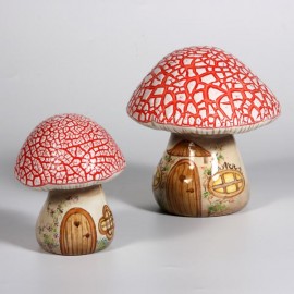 Ceramic Bisque Garden Mushroom - case of 2