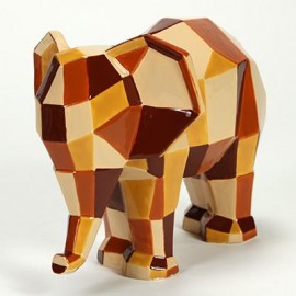 Ceramic Bisque Faceted Elephant - Case of 2