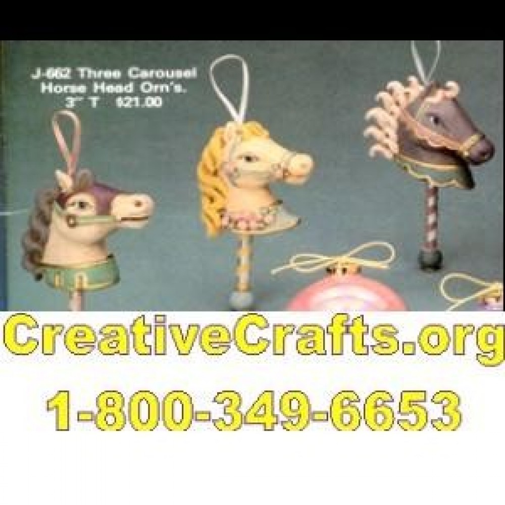 Horse Head Ornaments (set of 3)- Case of 9 - 3 sets
